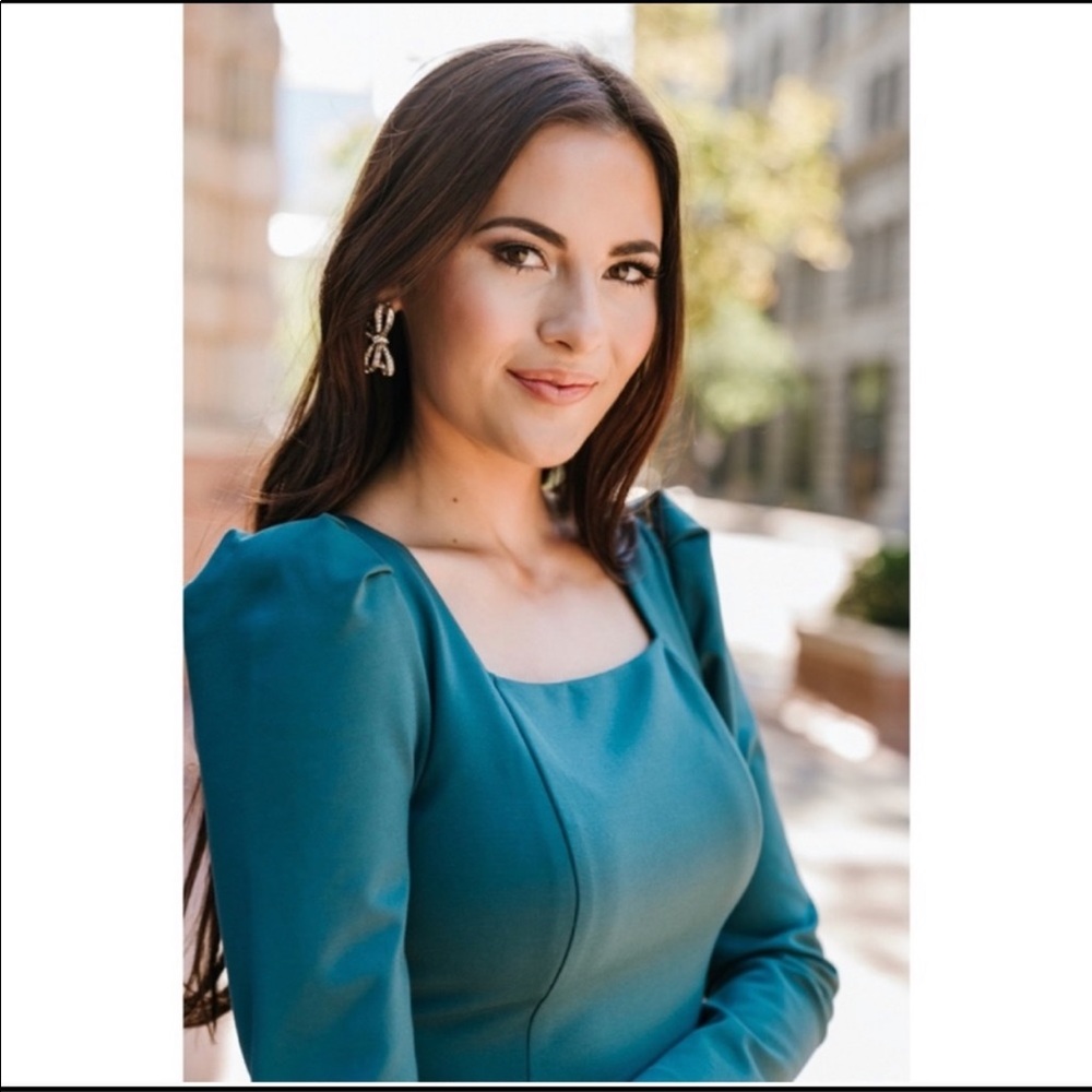 Rachel Parcell Square Neck Long Sleeve Ponte Dress - Picture 6 of 16